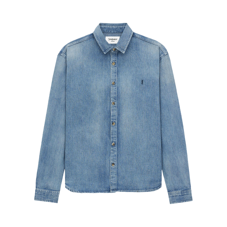 Saint Laurent Cassandre Denim Shirt 'Day Blue'