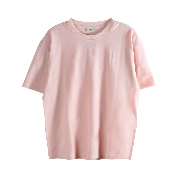 Saint Laurent Large Bord T Shirt 'Rose/Naturel'