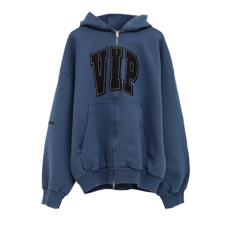 Balenciaga Shifted Zip-Up 'Dark Blue'