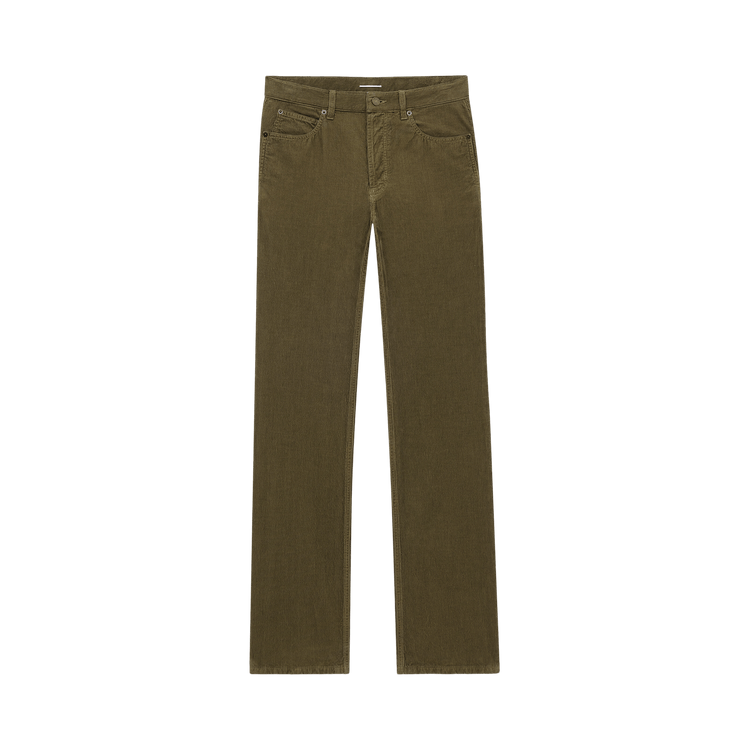 Saint Laurent Distressed Denim Jeans 'Hunting Khaki'