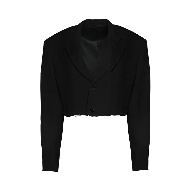 Balenciaga Cut Off Single Breasted Jacket 'Black'