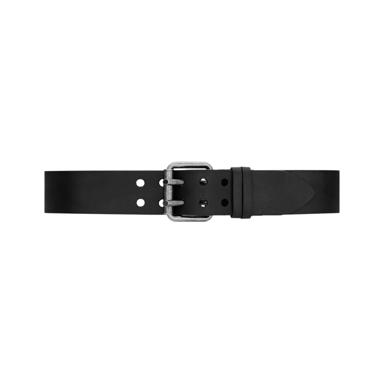 Saint Laurent Motorcycle Belt In Leather 'Nero'