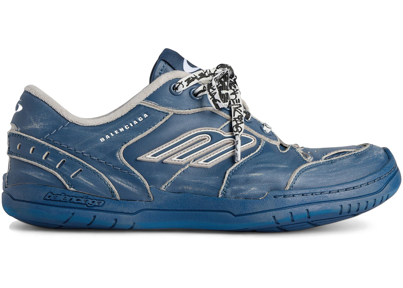 Balenciaga Hamptons Sneaker Worn-Out Navy Taupe