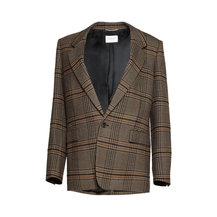 Saint Laurent Veste 'Marron/Beige Roux'