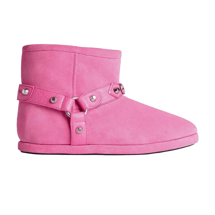 Balenciaga Wmns Alaska Soft Bootie 'Dark Pink Silver'
