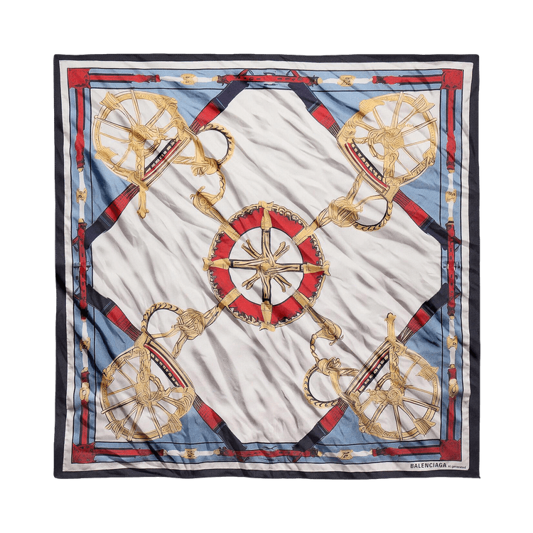 Balenciaga AI Scarf 'Ecru/Light Blue'