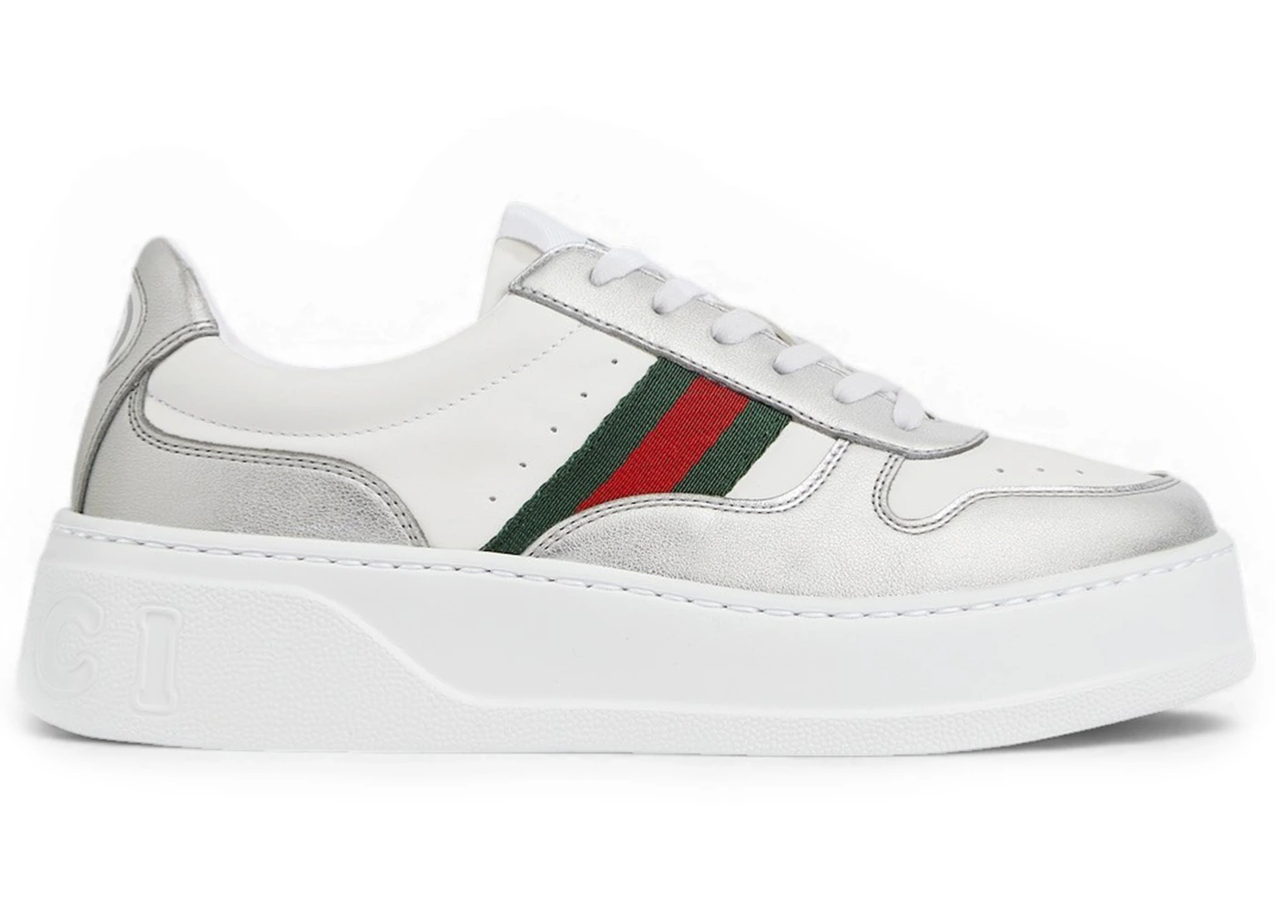 Gucci Chunky Trainer Silver Metallic White (Women's)