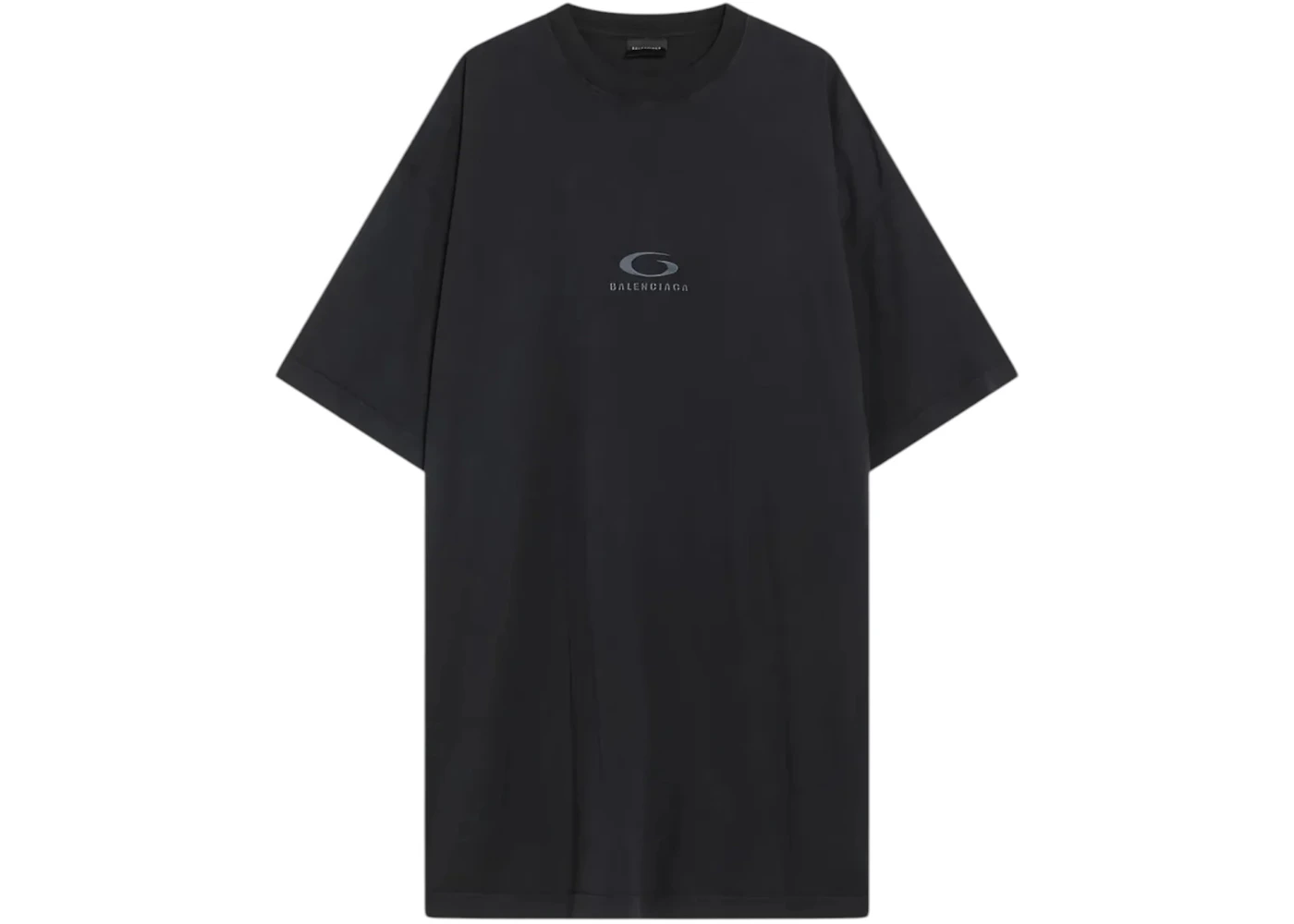 Balenciaga Oversized T-Shirt Faded Washed Black