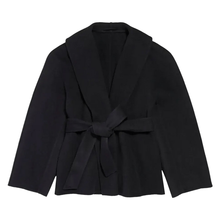 Balenciaga Short Wrap Coat 'Black'