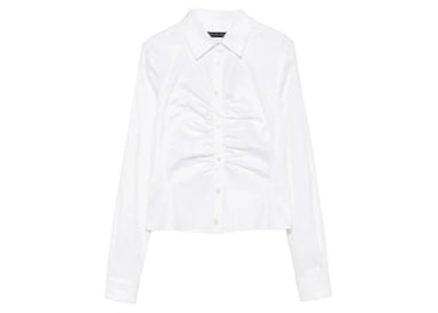 Balenciaga Ruched Shirt White