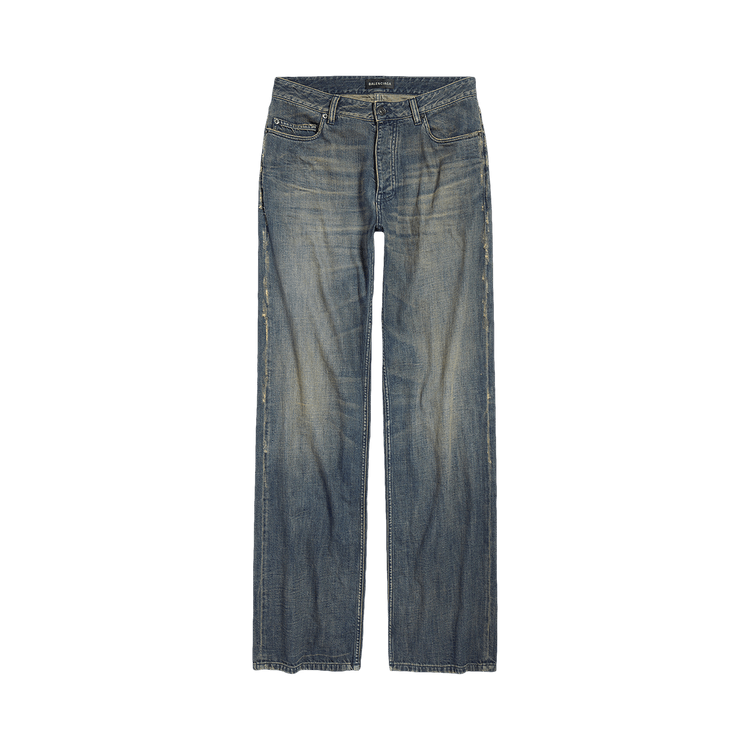 Balenciaga Relaxed Fit Pants 'Navy/Green/Yellow'