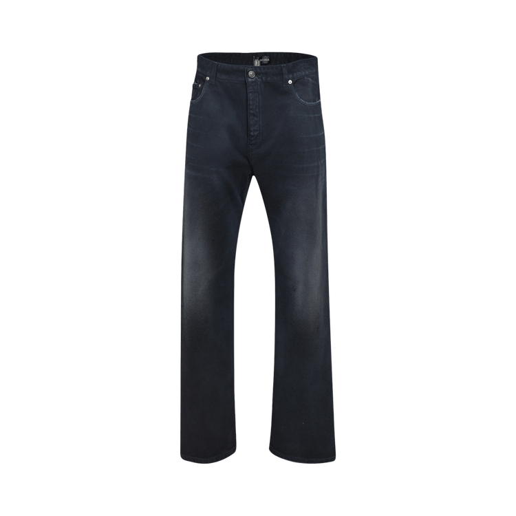 Balenciaga Curved Knee Pants 'Navy/Dirty Dark Blue'