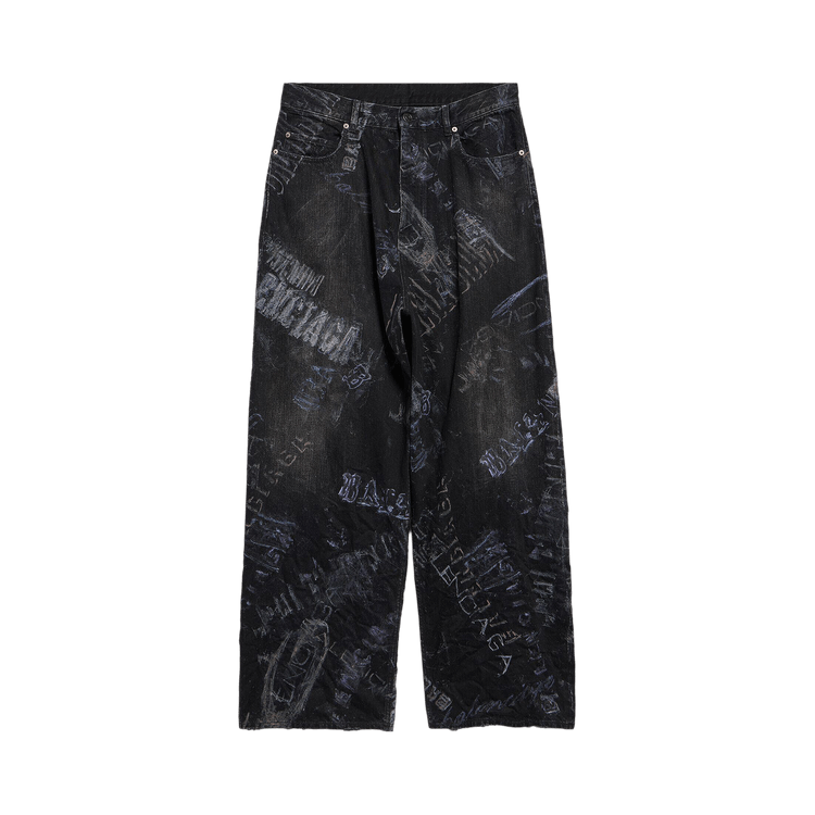 Balenciaga Minimal Baggy Pants 'Black Fade Out'