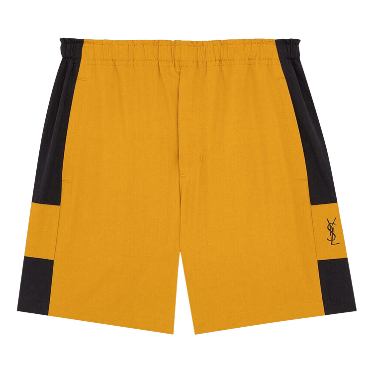 Saint Laurent Bicolor Bermuda Shorts 'Curry/Noir'