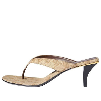 (WMNS) Gucci Vittoria Thong 'Sand Dark Brown'