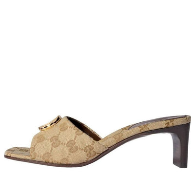 (WMNS) Gucci Slide Sandal with Double G 'Sand Dark Brown'