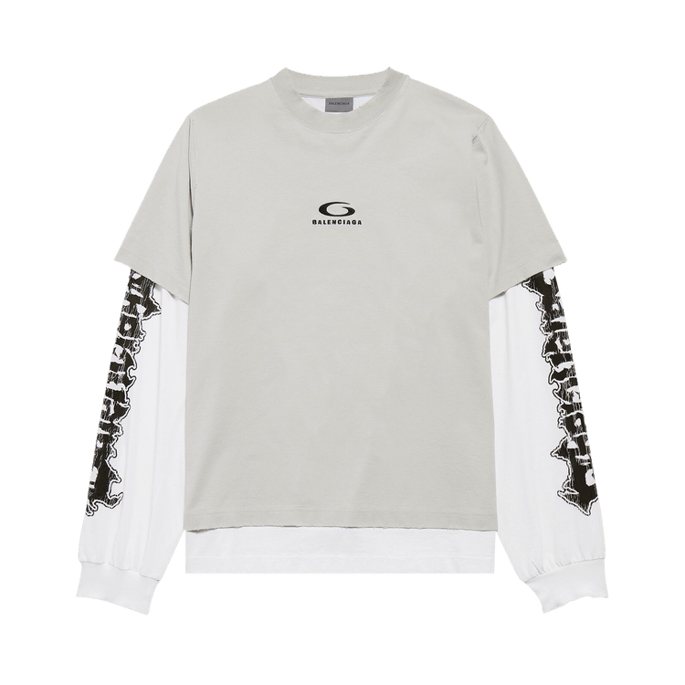 Balenciaga Double T-Shirt 'Grey/White'