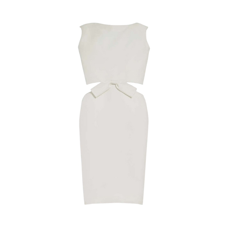 Balenciaga Draped Back Bow Dress 'Ivory'