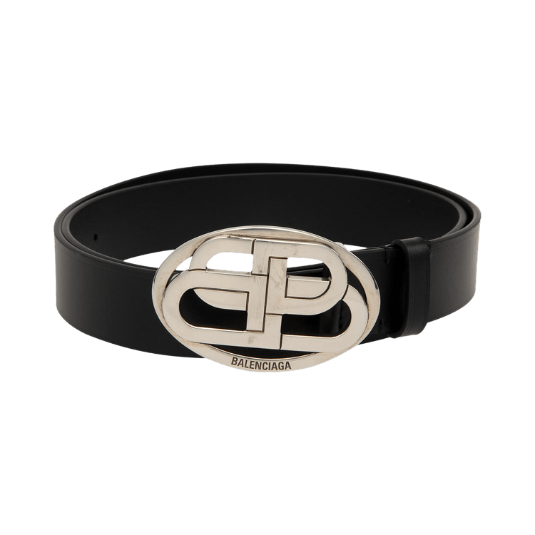 Balenciaga Oval BB Belt 'Black'