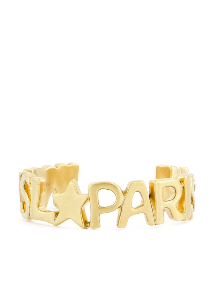 Saint Laurent Ysl Paris Open Cuff Bracelet