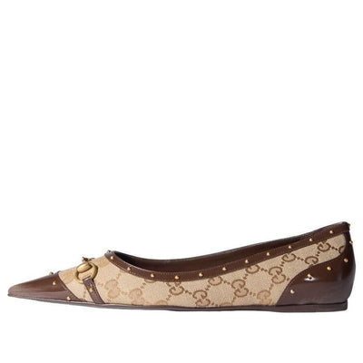 (WMNS) Gucci Savoy Ballerina 'Sand Dark Brown'