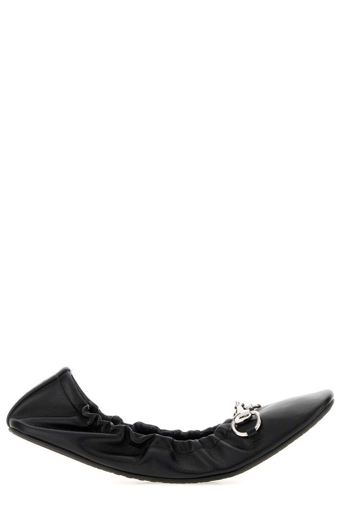 Gucci Horsebit Detailed Ballerina Flat