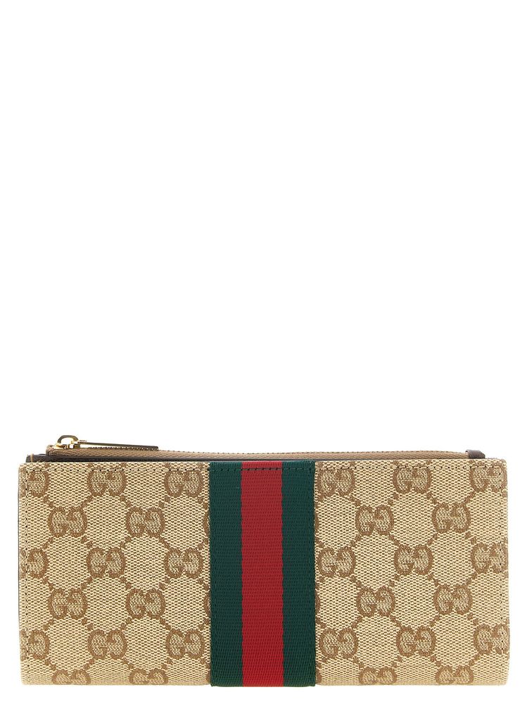 Gucci Web Zipped Long Wallet