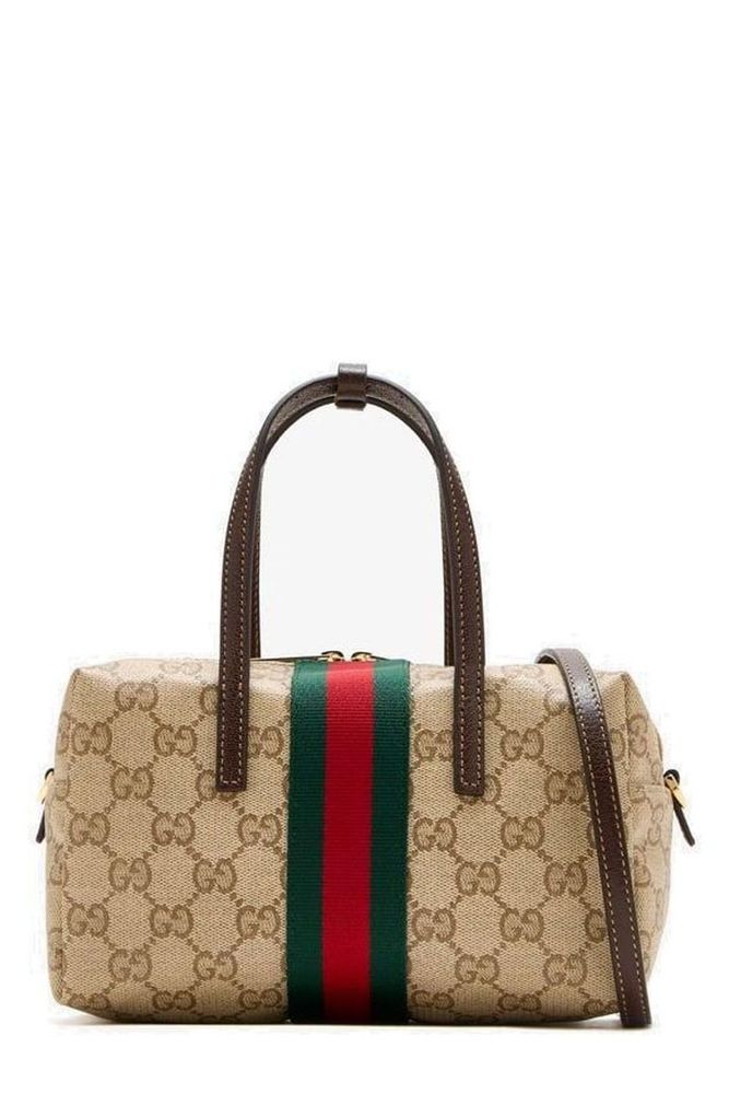 Gucci Web Detailed Mini Boston Bag