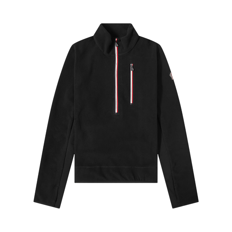 Moncler Quarter Zip Sweatshirt 'Black'