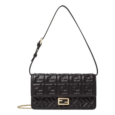 (WMNS) Fendi SS26 Wallet On Chain Baguette 'Black'