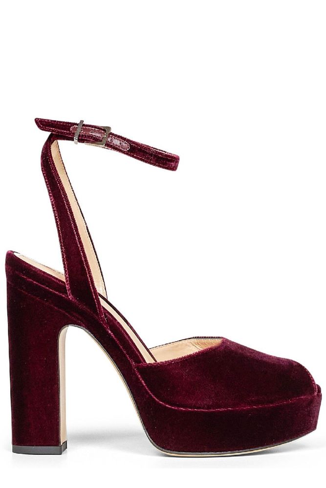 Fendi After 9 Platform Velvet Sandals