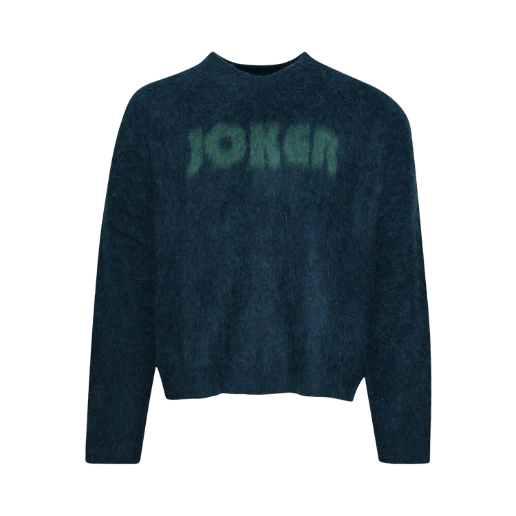 Martine Rose Brushed Mohair V-Neck Jumper 'Green/Dark Green'
