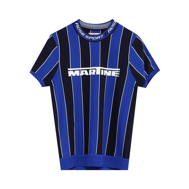 Martine Rose Logo Tight T-Shirt 'Blue'