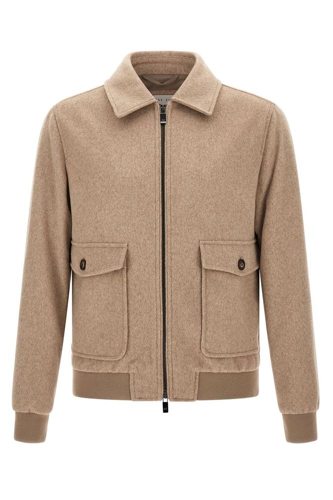 Pal Zileri Zip-Front Patch Pocket Jacket