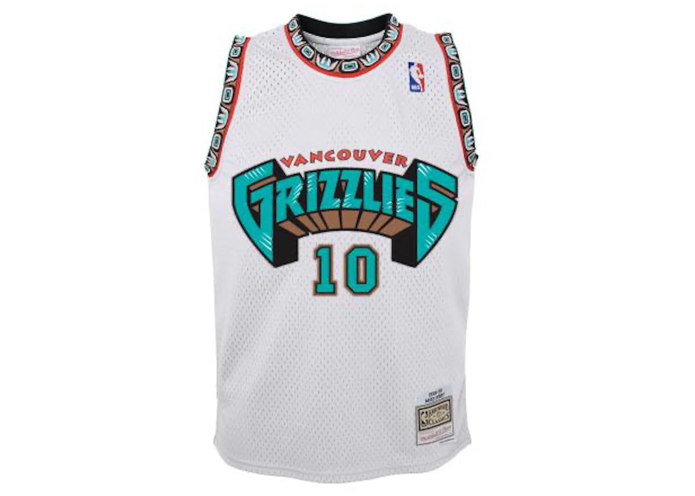 Mitchell & Ness NBA Kids Vancouver Grizzlies Mike Bibby 1998-99 Swingman Home Jersey White