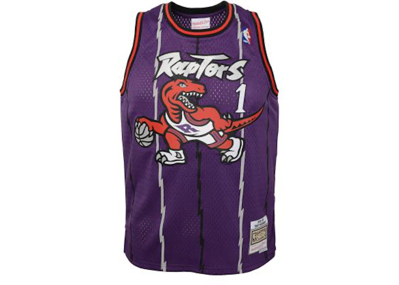 Mitchell & Ness NBA Kids Toronto Raptors Tracy McGrady 1998-99 Swingman Road Jersey Purple