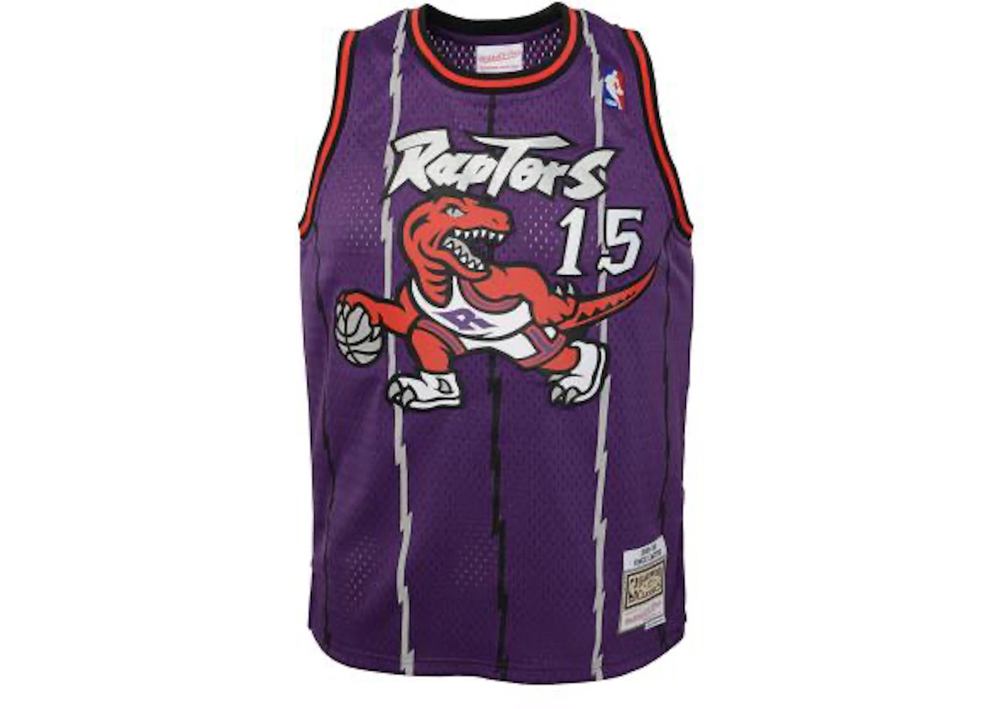 Mitchell & Ness NBA Kids Toronto Raptors Vince Carter 1998-99 Swingman Road Jersey Purple/Red