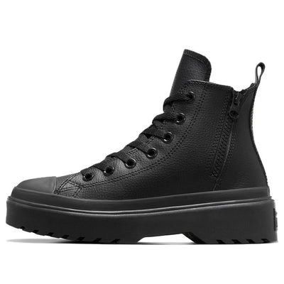 (GS) Converse Chuck Taylor All Star Lugged Lift Platform Leather 'Black'