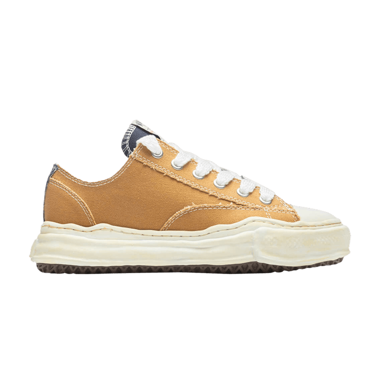 Maison Mihara Yasuhiro Peterson OG Sole Overdyed Canvas Low 'Yellow Green Mismatched'