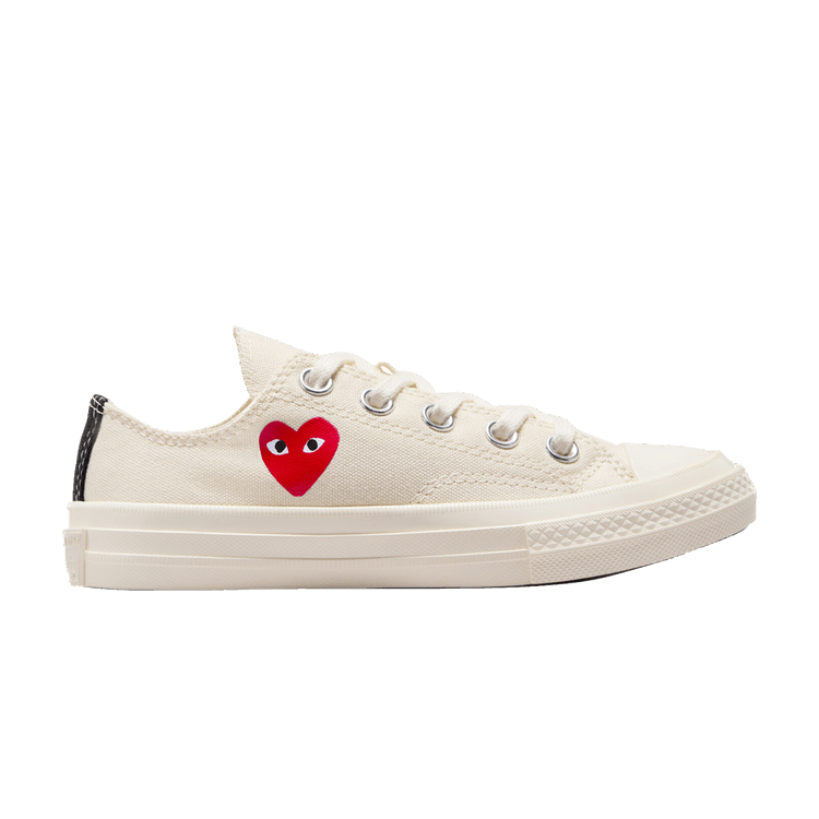 Comme des Garçons PLAY x Converse Chuck 70 Low PS 'Single Heart - Milk'