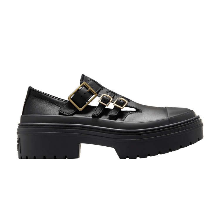 Converse Wmns Chuck Taylor All Star Lugged Heel Mary Jane Platform Low 'Black Gold'