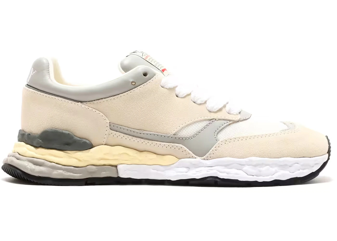 Maison Mihara Yasuhiro George Leather Low White Cream