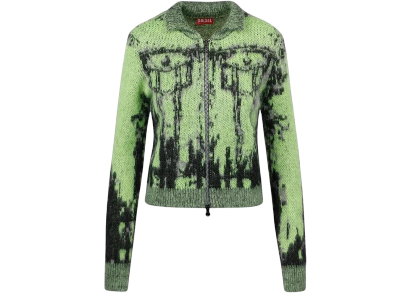 Diesel M-Taphos Cara Zip Up Sweater Green