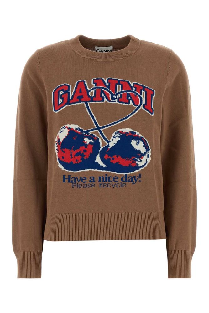 Ganni Cherry Crewneck Jumper