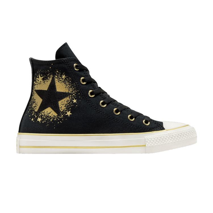 Converse Chuck Taylor All Star High GS 'Black Gold Star'