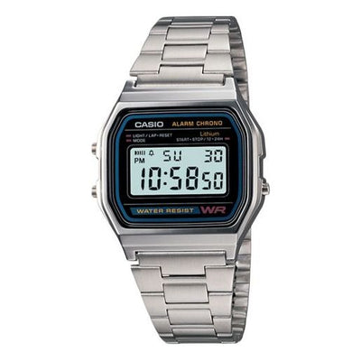 CASIO Waterproof Sports Unisex Mens Silver Digital