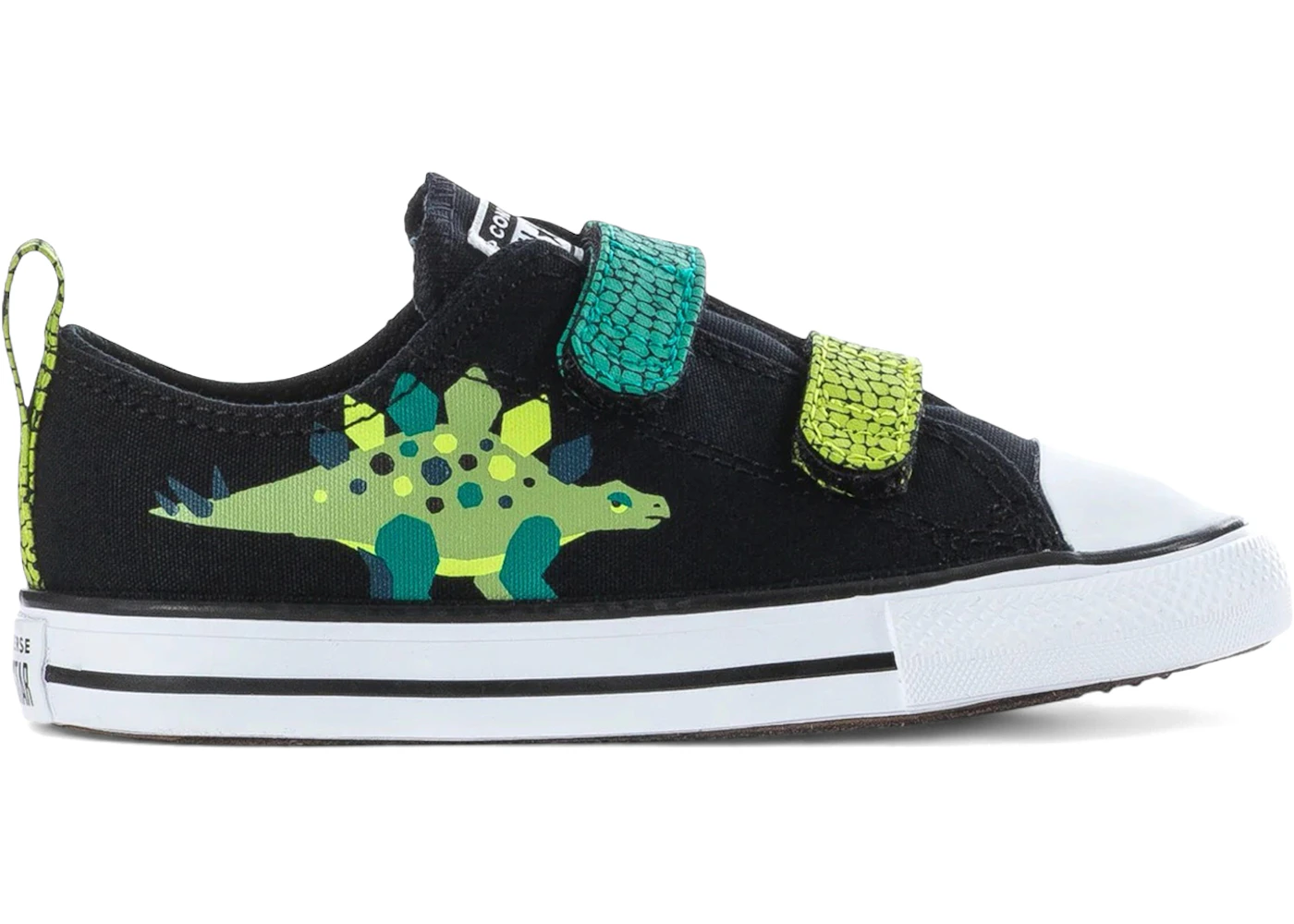 Converse Chuck Taylor All Star 2V Dinos Black Neon Mantis Green (TD)