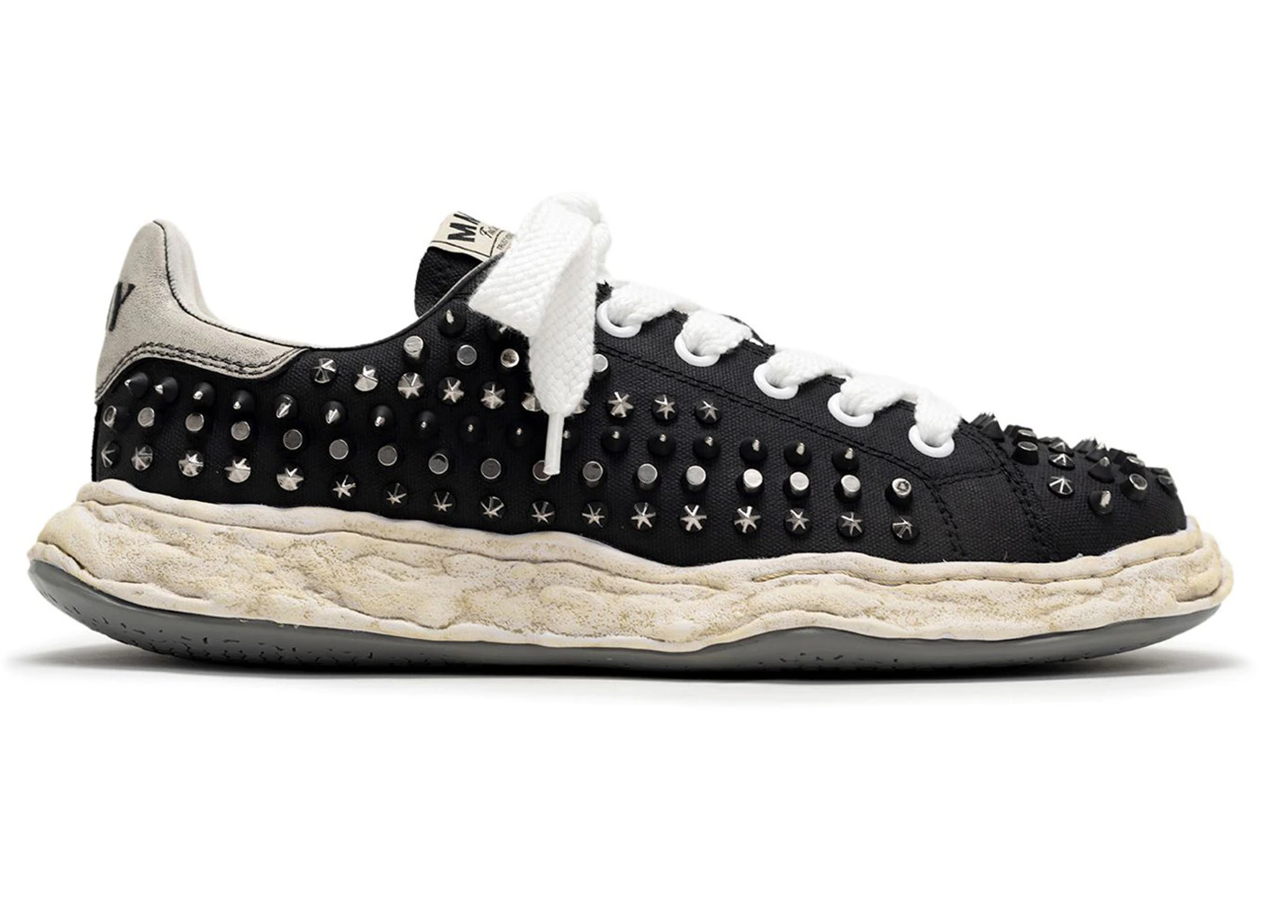 Maison Mihara Yasuhiro Charles OG Sole Studded Canvas Low Black White