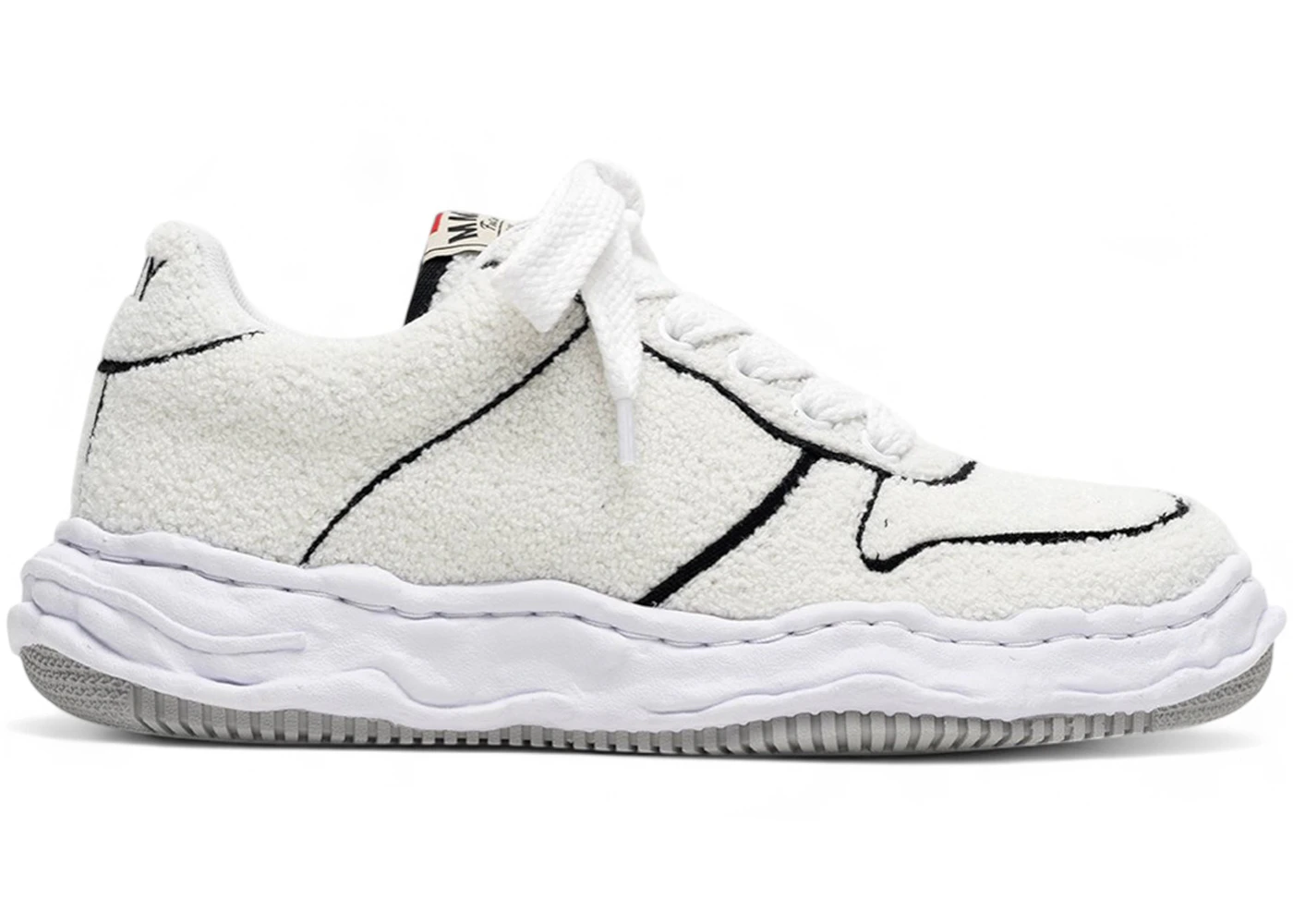Maison Mihara Yasuhiro Wayne OG Sole Chenille Embroidey Canvas Low White