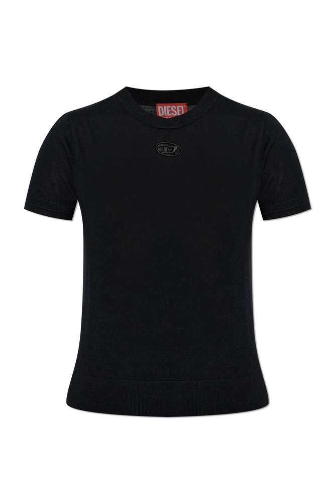 Diesel M-Aline Logo Embroidered Knitted Top